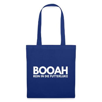 Kowalski Booah Boach Rein in die Futterluke - Stoffbeutel - Royalblau - Vorne