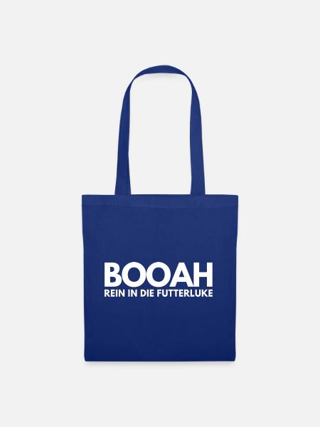 Kowalski Booah Boach Rein in die Futterluke - Stoffbeutel - Royalblau