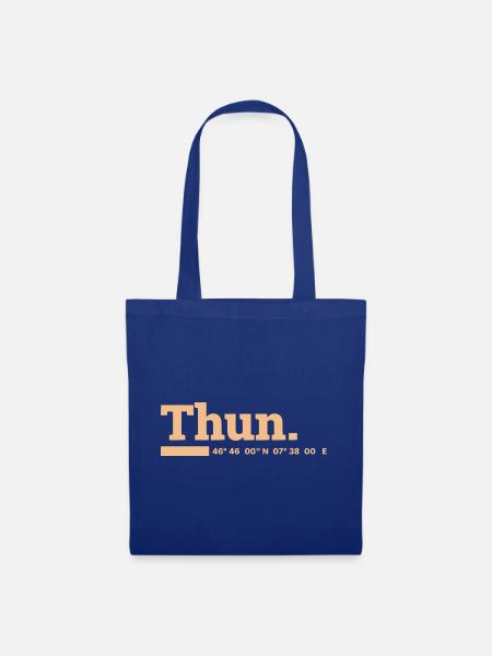 Thun Koordinaten - Stoffbeutel - Royalblau