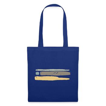 Streifen Ornament  - Stoffbeutel - Royalblau - Vorne