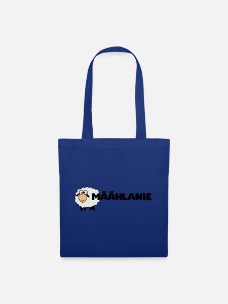 Melanie Schaf "Mäählanie" - Stoffbeutel - Royalblau