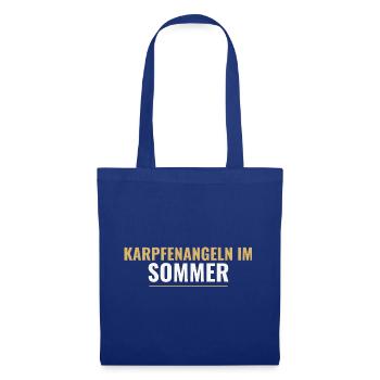 Karpfenangeln im Sommer. - Stoffbeutel - Royalblau - Vorne