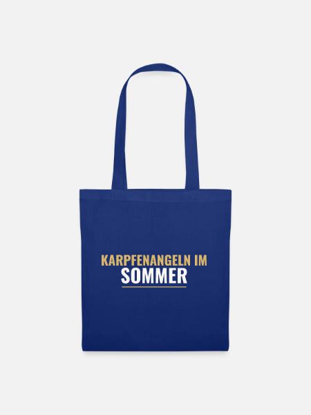Karpfenangeln im Sommer. - Stoffbeutel - Royalblau