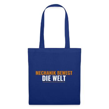 Mechanik bewegt die Welt. - Stoffbeutel - Royalblau - Vorne