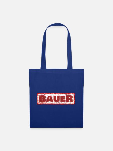Geschenk für Bauer - Stoffbeutel - Royalblau