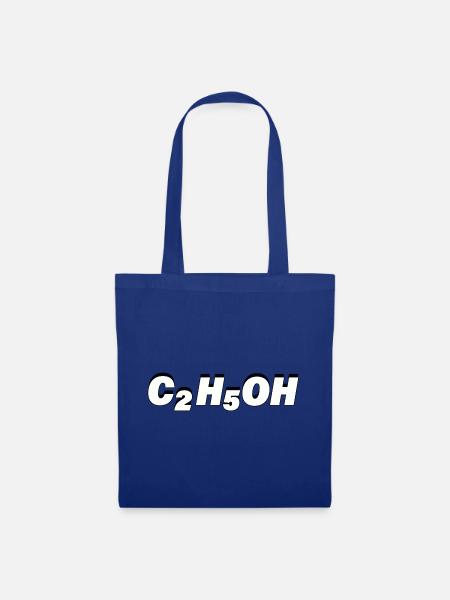 C2H5OH - Stoffbeutel - Royalblau