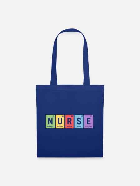 Nurse Blockdesign Elementfarben - Stoffbeutel - Royalblau