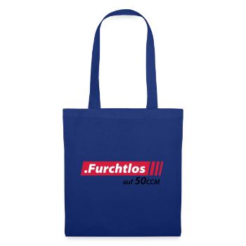 Furchtlos auf 50ccm Stolzer Mofa- und Mopedfahrer - Stoffbeutel - Royalblau - Vorne