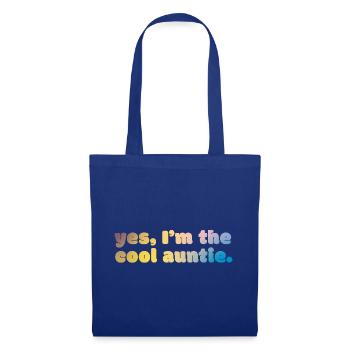 Cool Auntie Statement - Stoffbeutel - Royalblau - Vorne