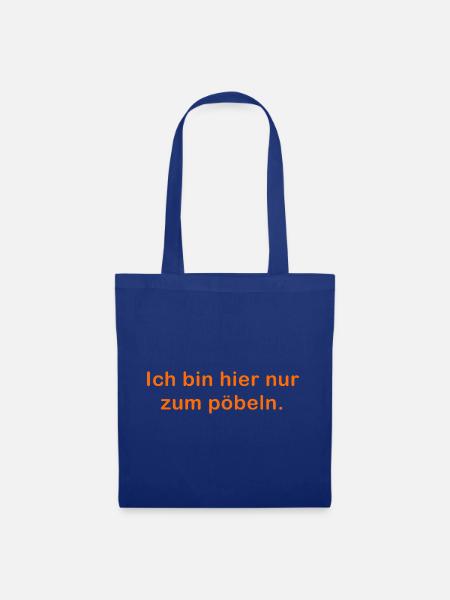 Ich bin hier - Stoffbeutel - Royalblau