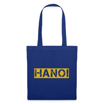 hanoi vintage text yellow  - Stoffbeutel - Royalblau - Vorne