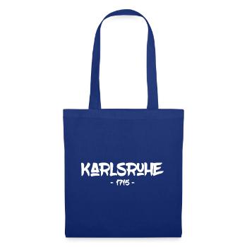 Karlsruhe - 1715 - Baden-Württemberg - Durlach - Stoffbeutel - Royalblau - Vorne
