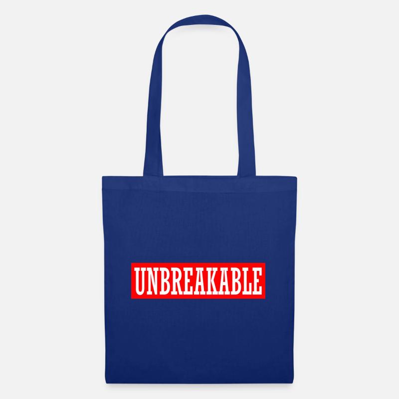 unbreakable unstoppable indomitable gym illegal - Stoffbeutel - Royalblau
