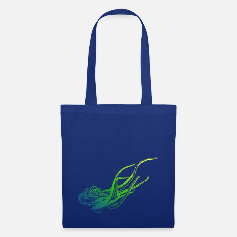Oktopus Tauchen - Stoffbeutel - Royalblau