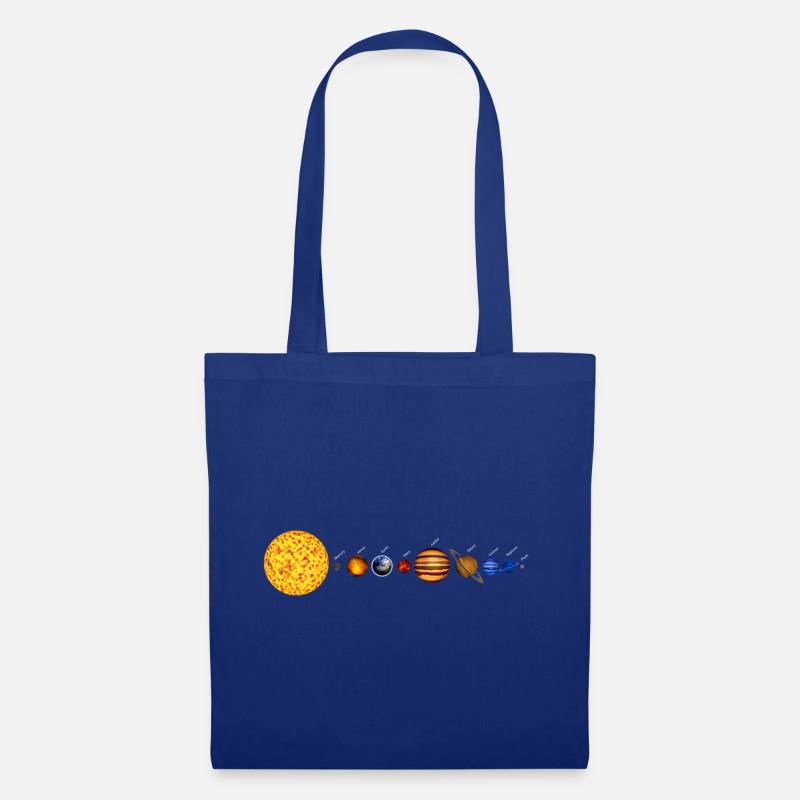 Système solaire - Sac en tissu - bleu royal