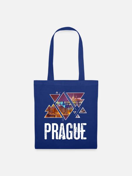Prague Prag Tschechien Czech Skyline Stadt City - Stoffbeutel - Royalblau