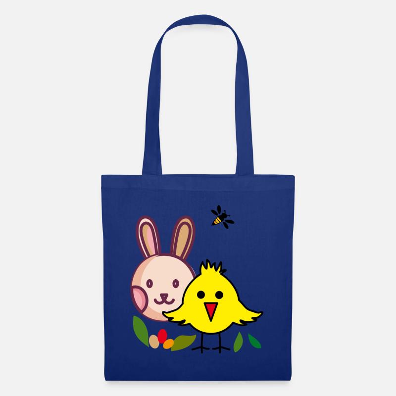 Easter bunny and chick - Tote Bag - royal blue