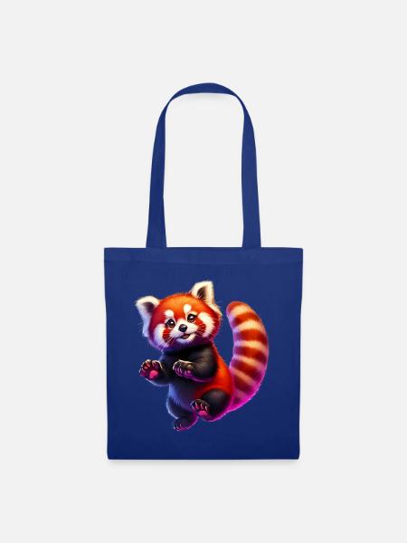 Kleiner Panda - Stoffbeutel - Royalblau