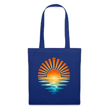 Sonnenaufgang am Wasser - Stoffbeutel - Royalblau - Vorne