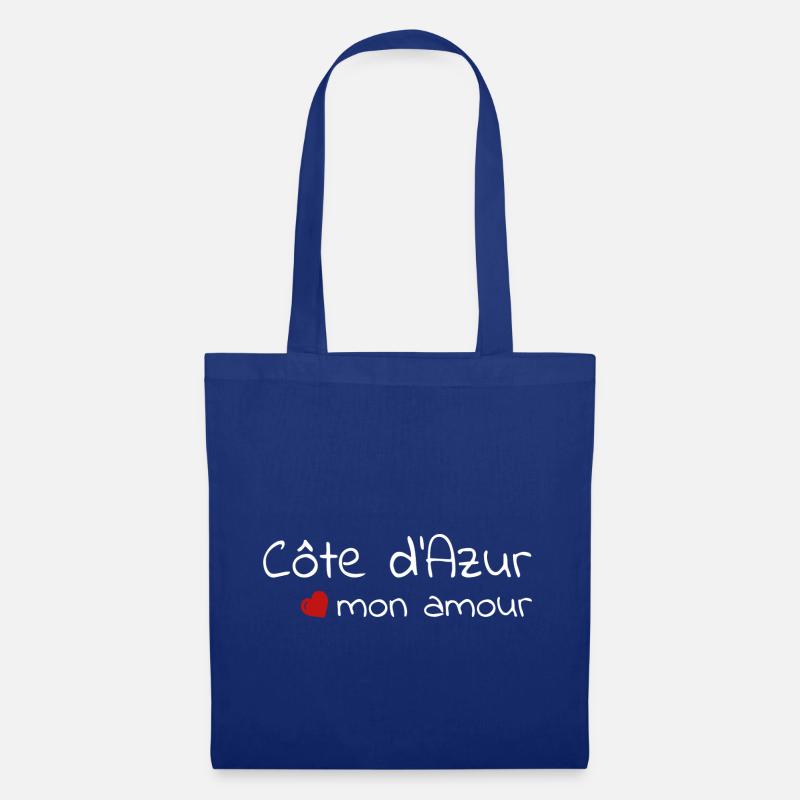 Cote d'Azur mon amour - Stoffbeutel - Royalblau
