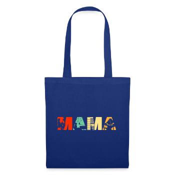 Mama Pianistin Musikerin Mutter Retro Vintage - Stoffbeutel - Royalblau - Vorne