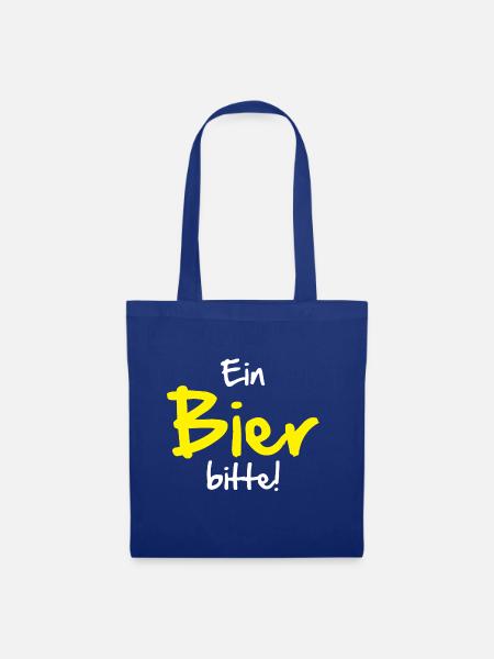 Ein Bier bitte - Stoffbeutel - Royalblau
