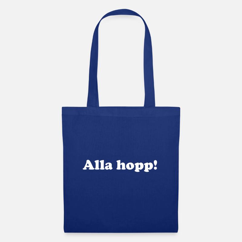 Alla hopp! - Geschenk - Stoffbeutel - Royalblau
