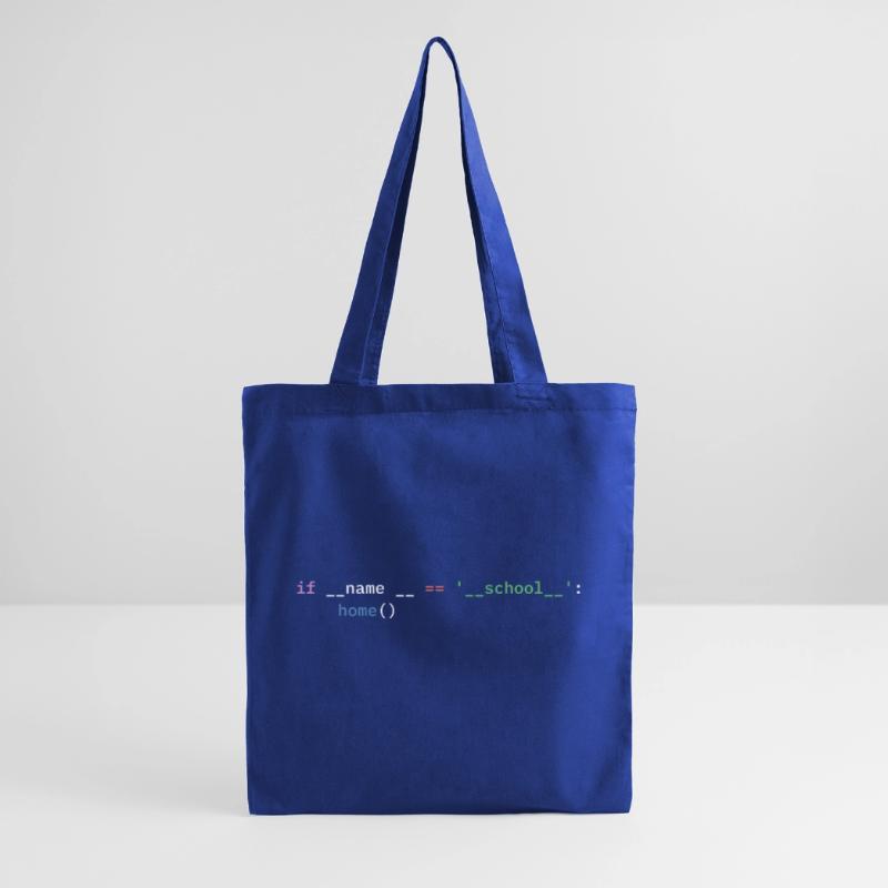 Python Programmierer Schule Schüler lustig Stoffbeutel