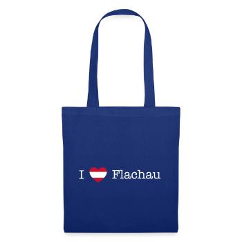 Österreich Herz Flachau weiß - Stoffbeutel - Royalblau - Vorne