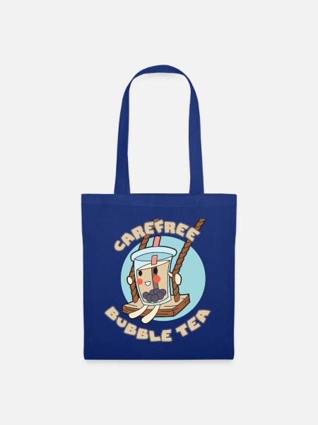 Sorgloser Bubble Tea - Stoffbeutel - Royalblau