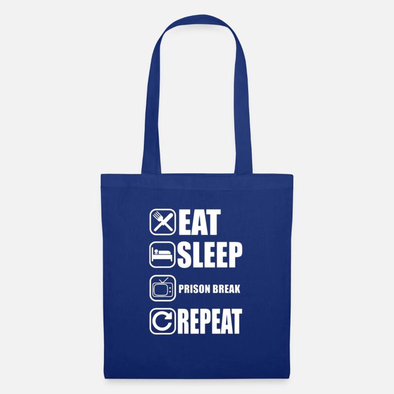 Prison Break Eat Sleep Repeat - Stoffbeutel - Royalblau