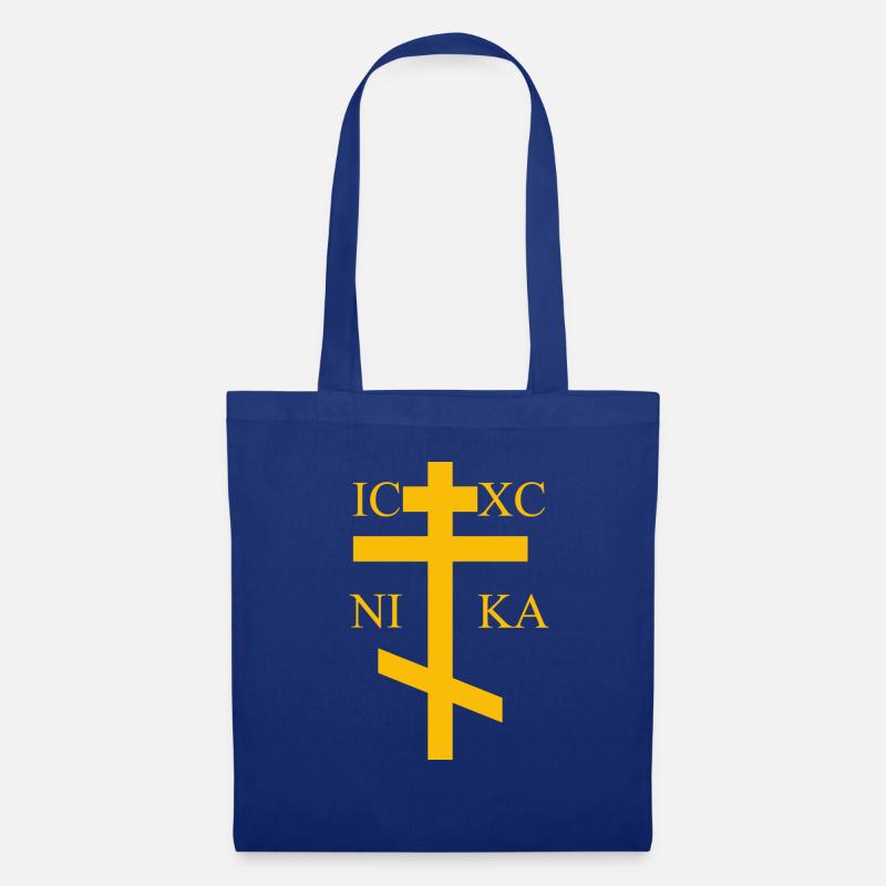 Kreuz Orthodox - Stoffbeutel - Royalblau