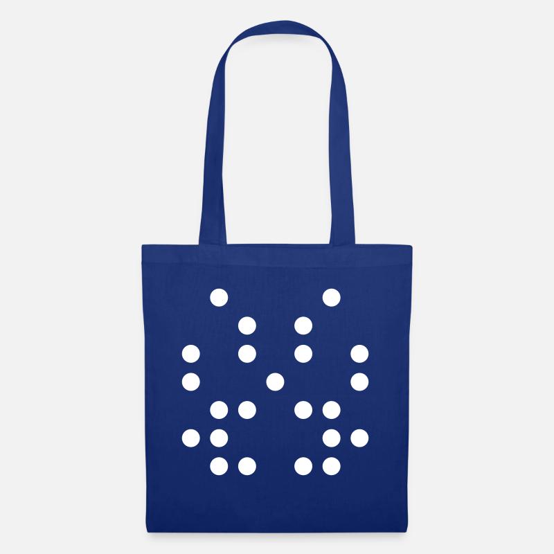 RandomWhiteDot14 - Stoffbeutel - Royalblau