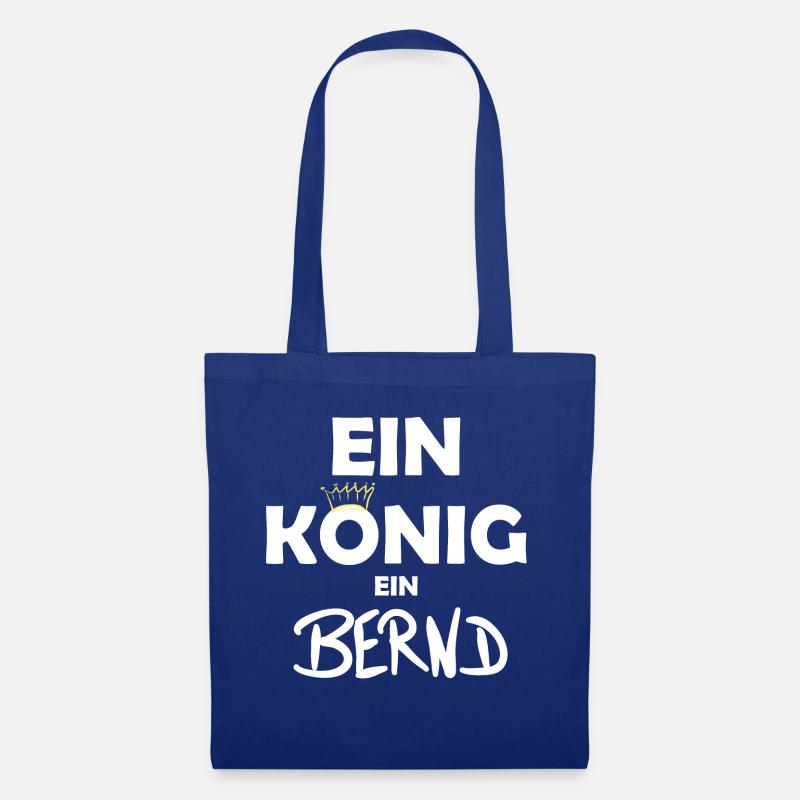 Bernd Koenig Krone Name - Stoffbeutel - Royalblau