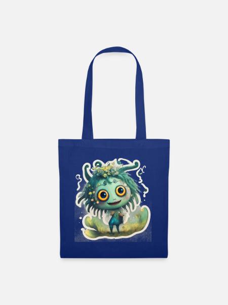 Monsterchen - Stoffbeutel - Royalblau