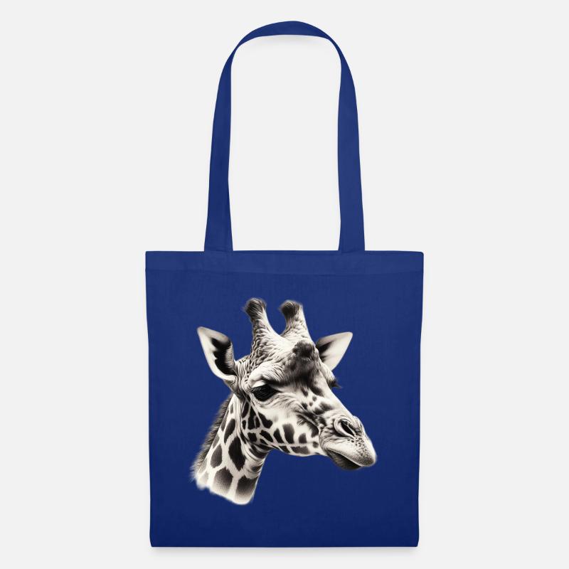 Giraffe - Stoffbeutel - Royalblau
