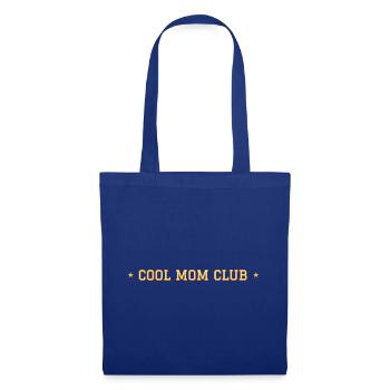 Cool Mom Club – Brustprint College Schrift - Stoffbeutel - Royalblau - Vorne