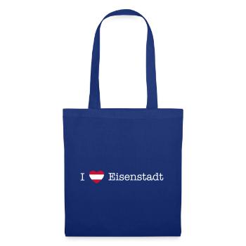 Österreich Herz Eisenstadt weiß - Stoffbeutel - Royalblau - Vorne