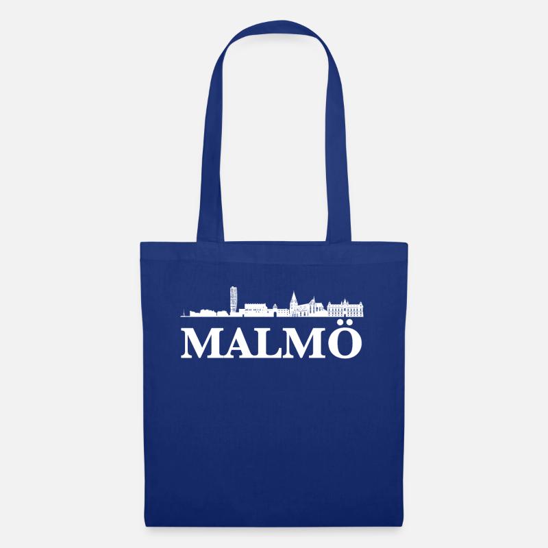 Malmö Schweden Skyline Geschenk Idee - Stoffbeutel - Royalblau