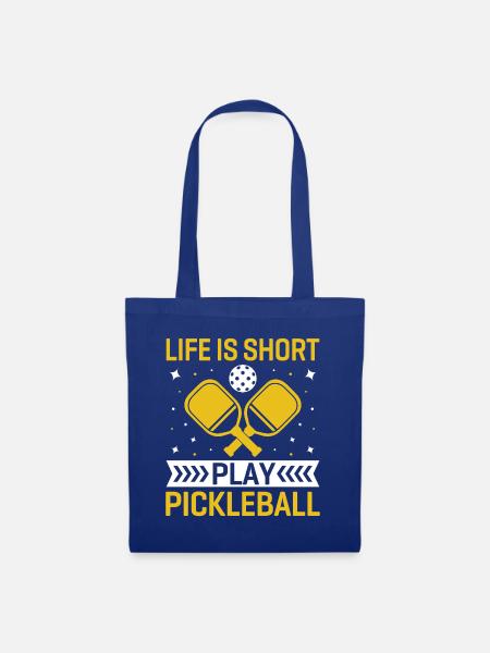 Das Leben ist kurz, spielen Sie Pickleball - Stoffbeutel - Royalblau