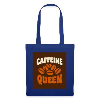 Caffeine Queen Coffee Graphic - Tote Bag - royal blue - Front