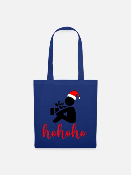 HoHoHo Santa Script - Stoffbeutel - Royalblau