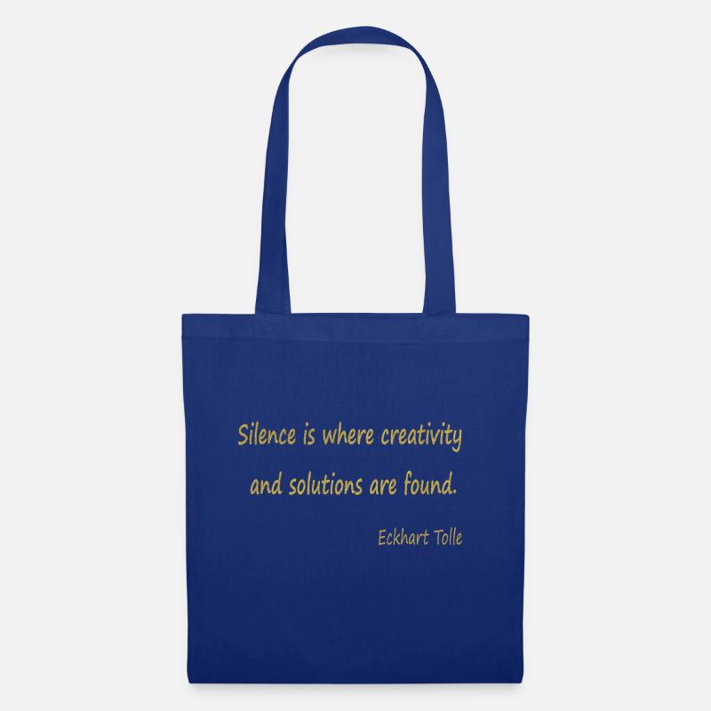 Silence et créativité - Sac en tissu - bleu royal