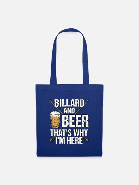 Billard Und Bier Kneipen Design - Stoffbeutel - Royalblau