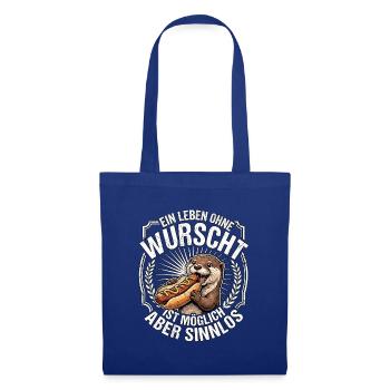 Hot Dog Otter Wurst - Stoffbeutel - Royalblau - Vorne