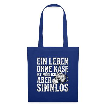 Käse Liebhaber - Stoffbeutel - Royalblau - Vorne