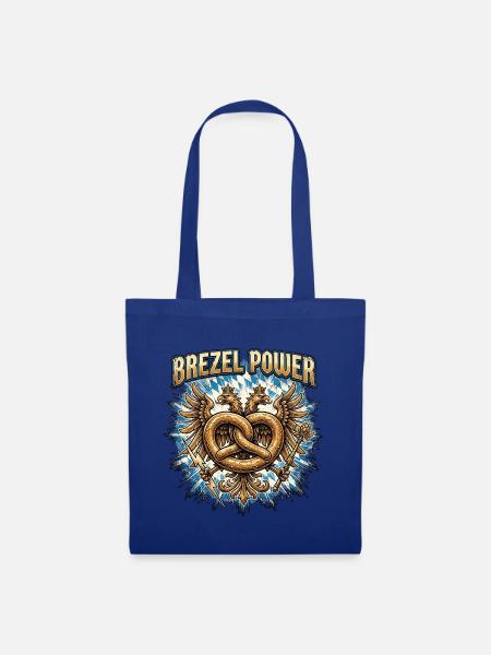 Bayern Brezel Power - Stoffbeutel - Royalblau