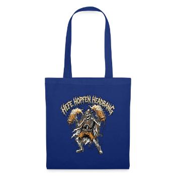 Hefe Hopfen Headbang Metal - Stoffbeutel - Royalblau - Vorne