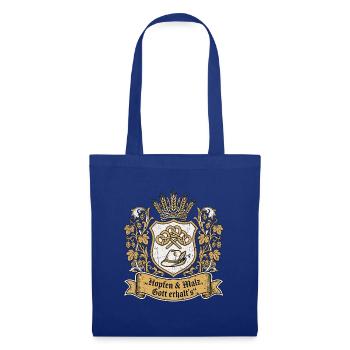 Biergarten Wappen Bierzelt - Stoffbeutel - Royalblau - Vorne