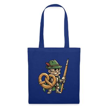 Lustiger Bayern Brezel Ritter - Stoffbeutel - Royalblau - Vorne